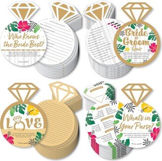 Big Dot of Happiness Last Luau - 4 Bridal Shower Games - 10 Cards Each - Gamerific Bundle