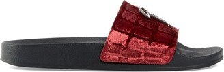 Bret velvet slides