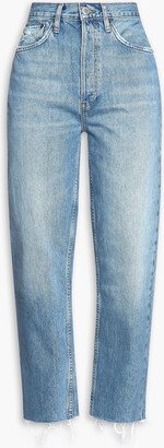 70s Frayed High-Rise Distressed Jeans