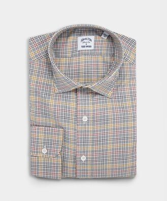 Classic Sport Foyt Check Dress Shirt in Grey/Brick