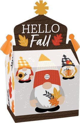 Big Dot of Happiness Fall Gnomes - Treat Box Party Favors - Autumn Harvest Party Goodie Gable Boxes - Set of 12