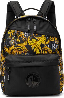 Black Logo Couture Backpack