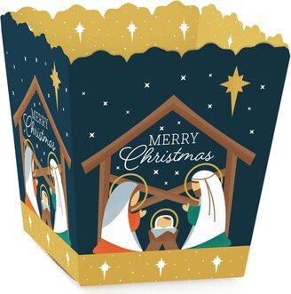 Big Dot of Happiness Holy Nativity - Party Mini Favor Boxes - Manger Scene Religious Christmas Treat Candy Boxes - Set of 12