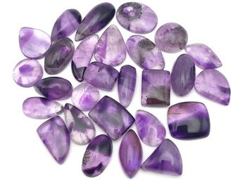 Trapiche Amethyst Cabochons - 27 Pieces