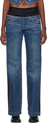 Blue Paneled Jeans-AC