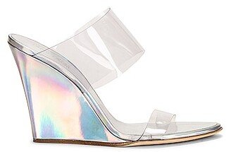 Wilma 95 PVC Mirror Wedge in Metallic Silver