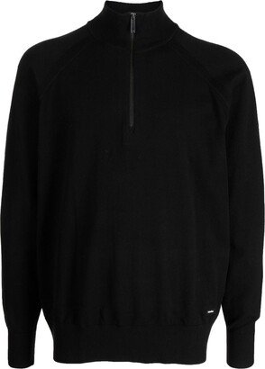 Fine-Knit Half-Zip Jumper-AB