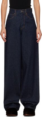 Indigo Wide-Leg Jeans-AE