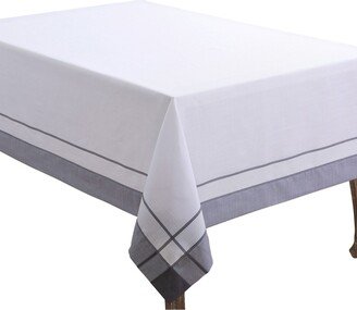 Saro Lifestyle Casual Tablecloth with Banded Border Design, 144