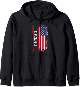 Cicero USA Flag Cicero Zip Hoodie