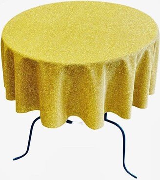 Full Covered Glitter Shimmer Fabric Tablecloth, Good For Small Round Coffee Table Round, Gold