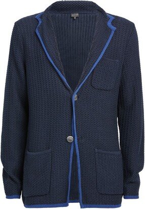 Rib-Knit Cardigan Blazer