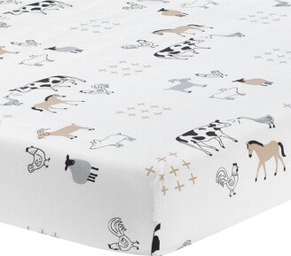 Baby Farm Animals 100% Cotton Fitted Crib Sheet