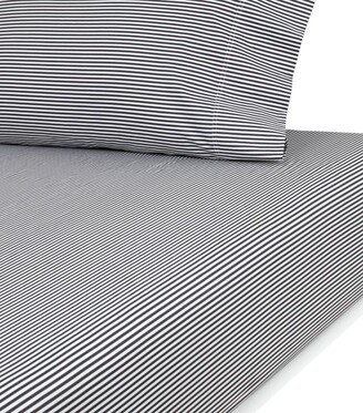 Shirting Stripe King Fitted Sheet (150Cm X 200Cm)