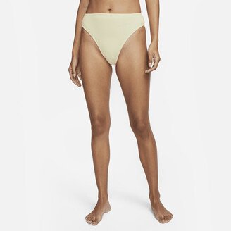 Women's High-Waisted Bikini Swim Bottom in White