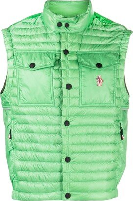 Logo-Embroidery Buttoned Gilet