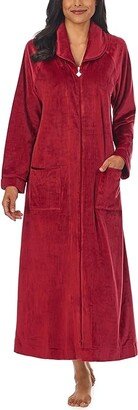 Ballet Long Sleeve Zip Robe (Claret 1) Women's Pajama