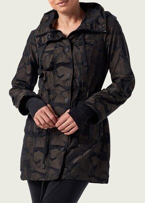 Camo-Print Hooded Anorak Jacket