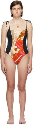 SSENSE Exclusive Black & Orange Ophie One-Piece Swimsuit