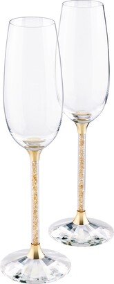 Crystalline Set of 2 Toasting Flutes-AA