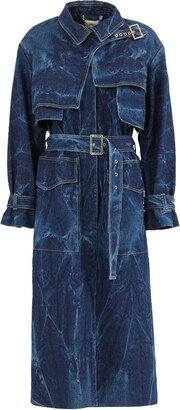 Julia Allert Fashion Denim Trench Coat Blue