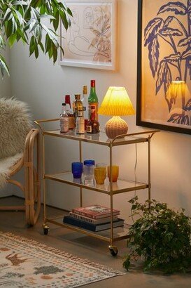 Jade Brass Bar Cart