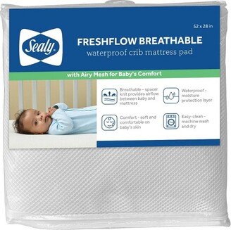 Fresh Flow Breathable Waterproof Crib Mattress Pad