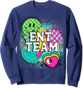 ENT Team Y2K Aesthetic Nurses Co. ENT Team Nurse Happy Y2K Matching 90s Peace Sweatshirt