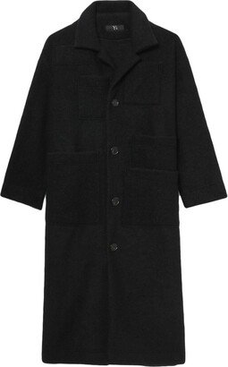 Single-Breasted Wool-Blend Coat-AI