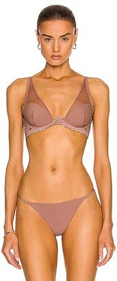 Sheer Overlay Demi Bra in Neutral