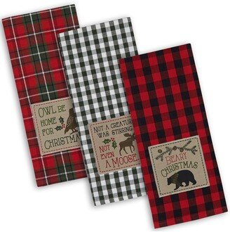 Cabin Christmas Embroidered Dishtowel Set