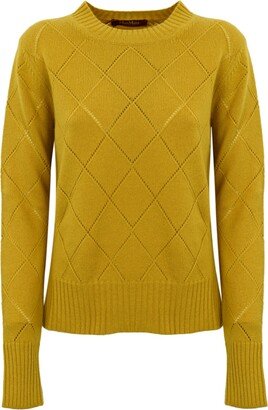 brunate Perforated Wool And Cashmere Sweater