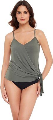 Solid Alex Tankini (Military) Women's Swimwear