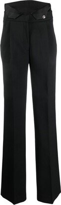 High-Waisted Straight-Leg Trousers-BP