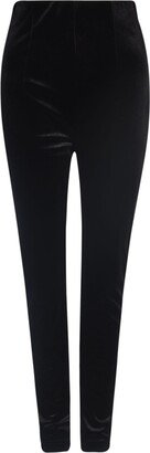 High-waist Velvet Trousers-AC