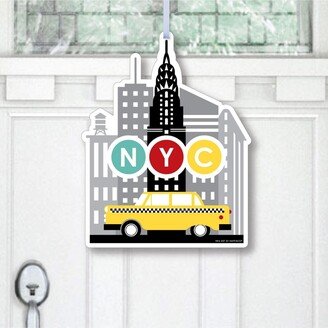 Big Dot Of Happiness Nyc Cityscape - Hanging New York City Party Outdoor Front Door Decor - 1 Pc Sign