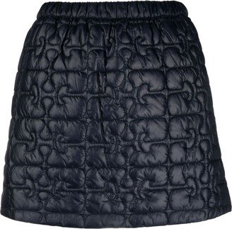 Quilted Recycled-Nylon Miniskirt