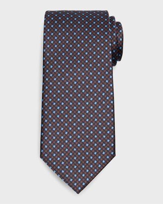 Men's Houndstooth-Print Silk Tie