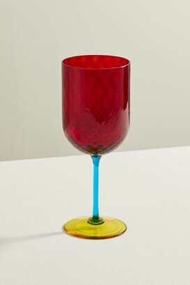 Color-block Murano Red Wine Glass - One size