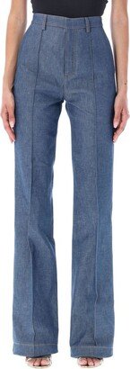 Zip Detailed Straight Leg Jeans