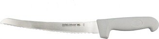 Ergonomic Stainless Steel Bread Knife, Curved Serrated, 9