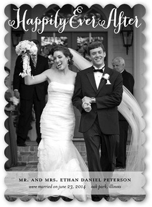 Wedding Announcements: Always Together Wedding Announcement, White, Matte, Signature Smooth Cardstock, Scallop
