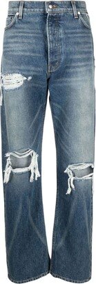 Boxer Distressed Straight-leg Jeans