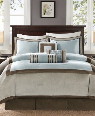 Genevieve 7-Pc. Comforter Set, King - Taupe/brown