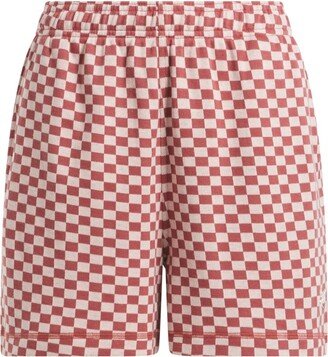 Checkered Elasticated-Waistband Shorts