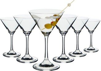 Juvale 5oz Martini Glasses Set of 6 for Bar Accessories, Cocktail Stem Glasses