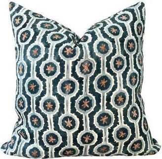 Sylvie & Mira Pillow Cover // Leap Blue Abstract Print, 18 20 22 24 26 Euro Lumbar X