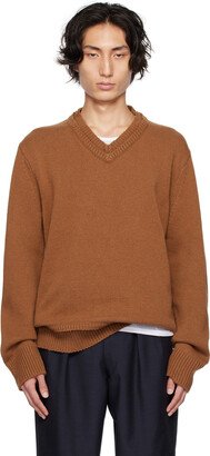 Tan Elbow Patch Sweater