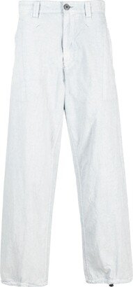 Straight-Leg Cotton Trousers-DZ