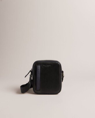 Waxy Leather Shoulder Bag in Black